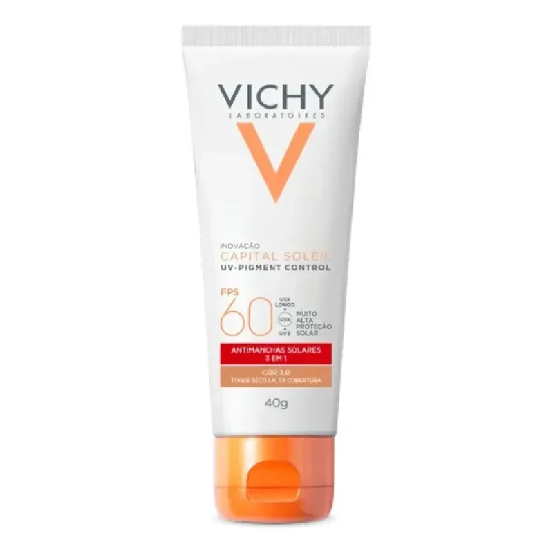 Protetor Solar Facial Com Cor Uv-Pigment Control Fps60 Vichy 40g
