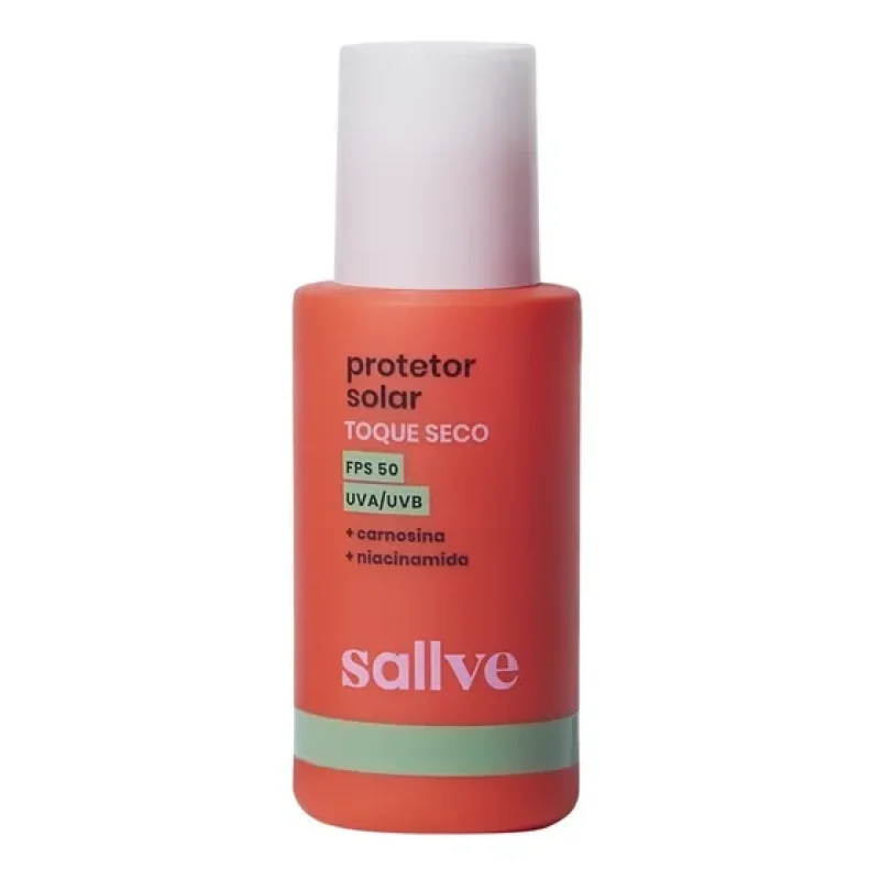 Protetor Solar Facial Toque Seco Fps50 40g Sallve