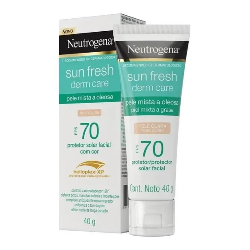 Protetor Solar Neutrogena Derm Care Pele Clara Fps70 40g