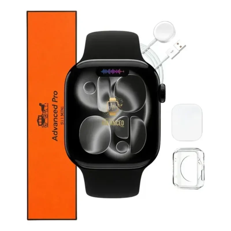 Relógio Microwear Smartwatch S11 Mini Series 11 42mm Whatsapp Gps Nfc 2026 Preto SMARTWATCH ADVANCED PRO
