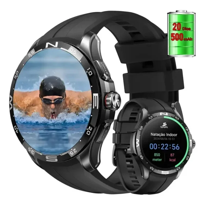 Relógio Smartwatch Kieslect Actor GPS IA AMOLED Chamada Bluetooth 5ATM 178 Modos Esportivos Saúde