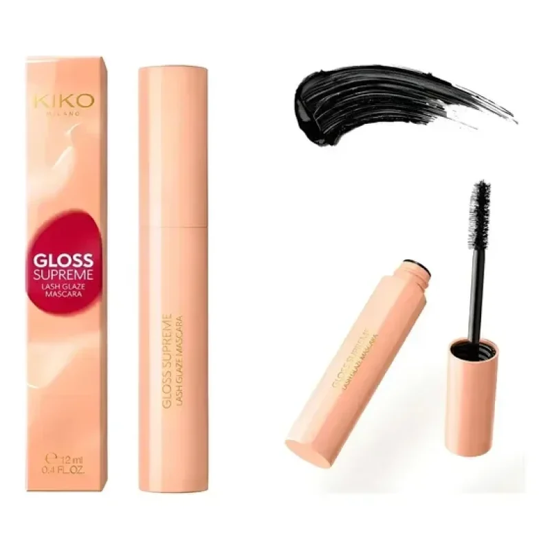 Rímel Kiko Mascara Gloss Supreme Lash Glaze Volume Brilho Preto