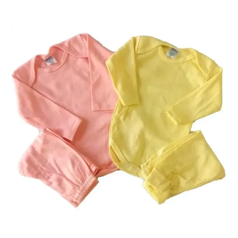 Roupinha De Bebê Kit 4 Pçs - 100% Algodão - Envio Imediato