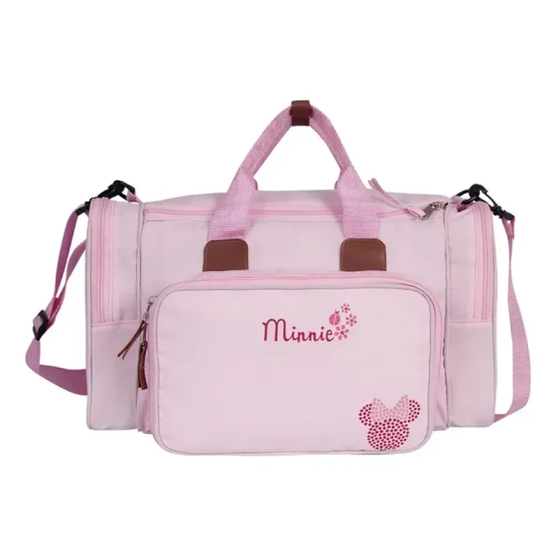 Sacola Maternidade Plus Decorada Minnie Rosa Trocador Babygo Rosa Minnie Mouse