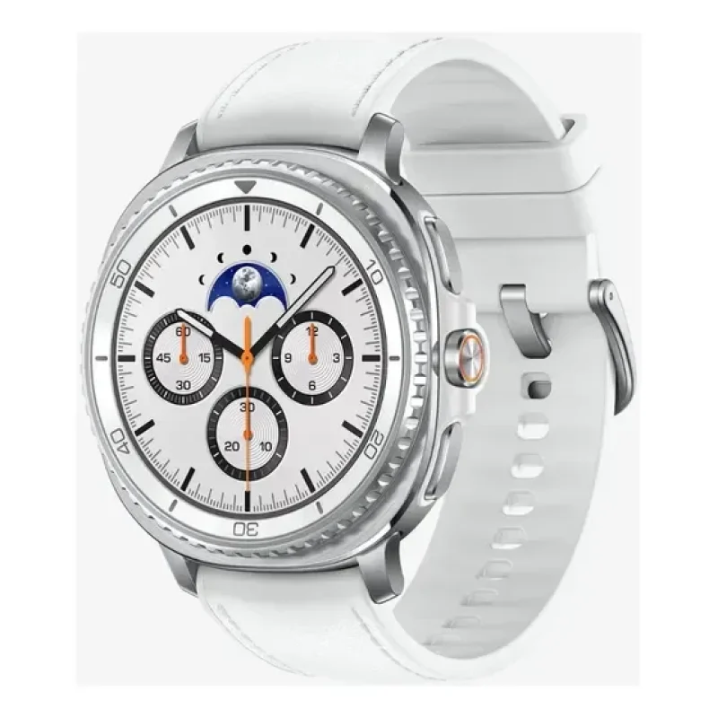 Samsung Galaxy Watch8 Classic Smartwatch 46mm LTE, Galaxy AI, Tela em Cristal de Safira Branco