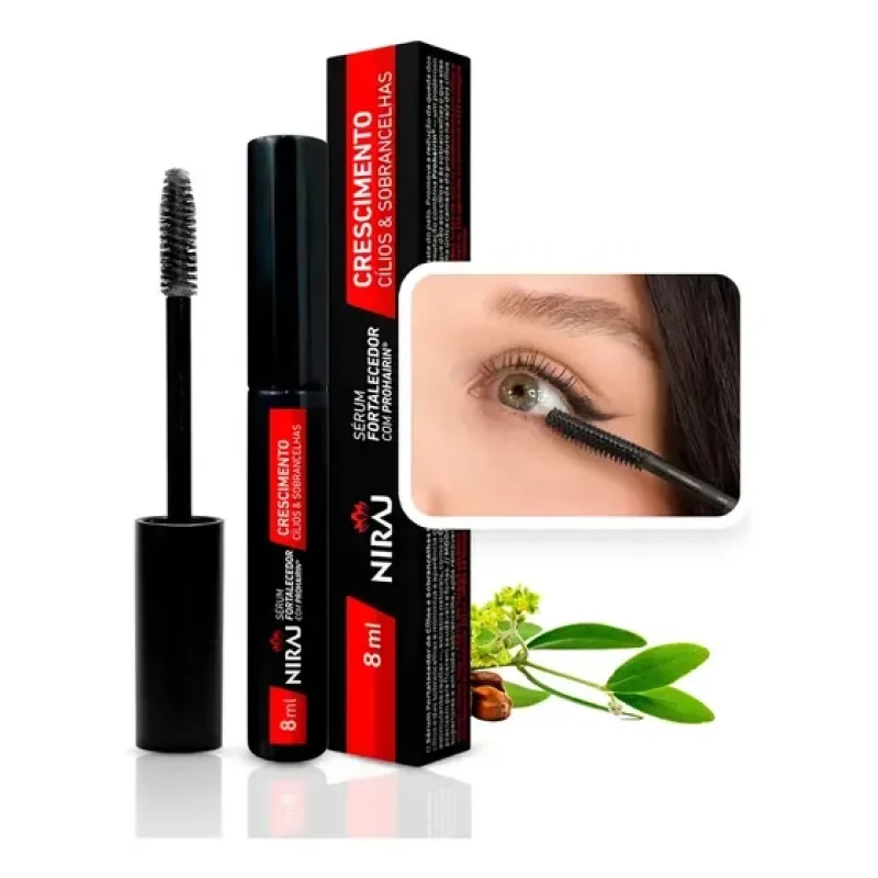 Sérum Fortalecedor Niraj Crescimento Cílios Sobrancelhas 8ml