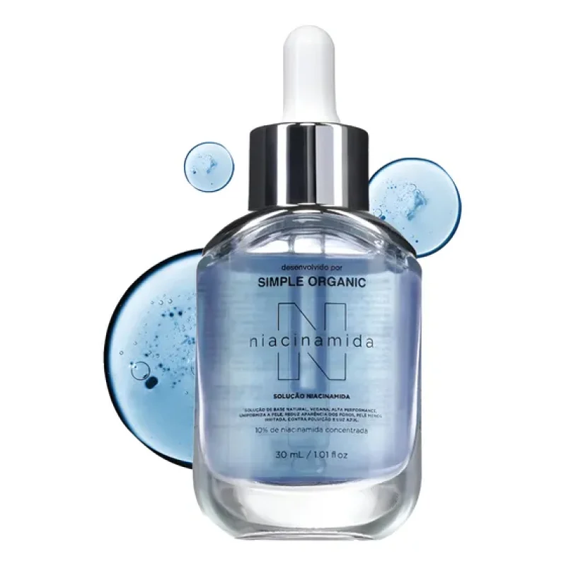 Sérum Niacinamida Solução Facial 30ml Simple Organic - Todo Tipo De Pele - Dia/noite
