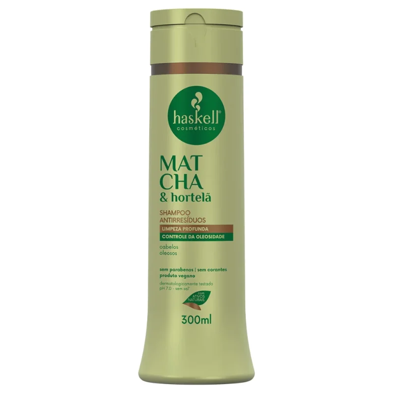 Shampoo Antiressíduos Matcha Hortelã 300ml