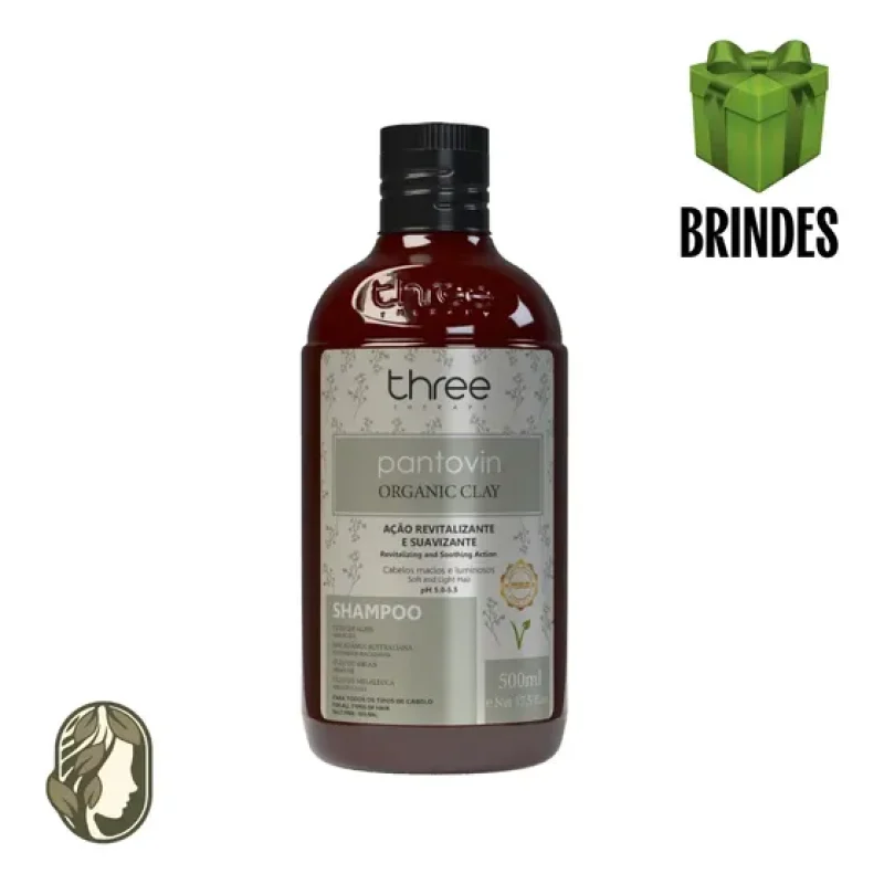 Shampoo Pantovin Organic Clay 500ml Purificação Crescimento