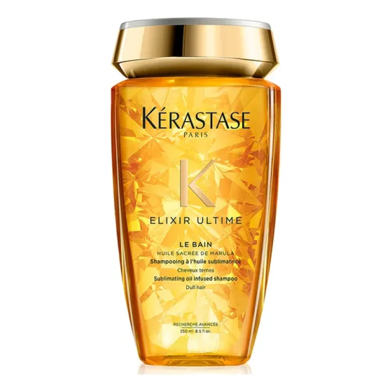 Shampoo de Nutrição com Óleo de Argan, Limpeza Profunda e Brilho Radiante e Maciez para Todos os Tipos de Cabelo, Elixir Ultime Le Bain, Kérastase 250ml