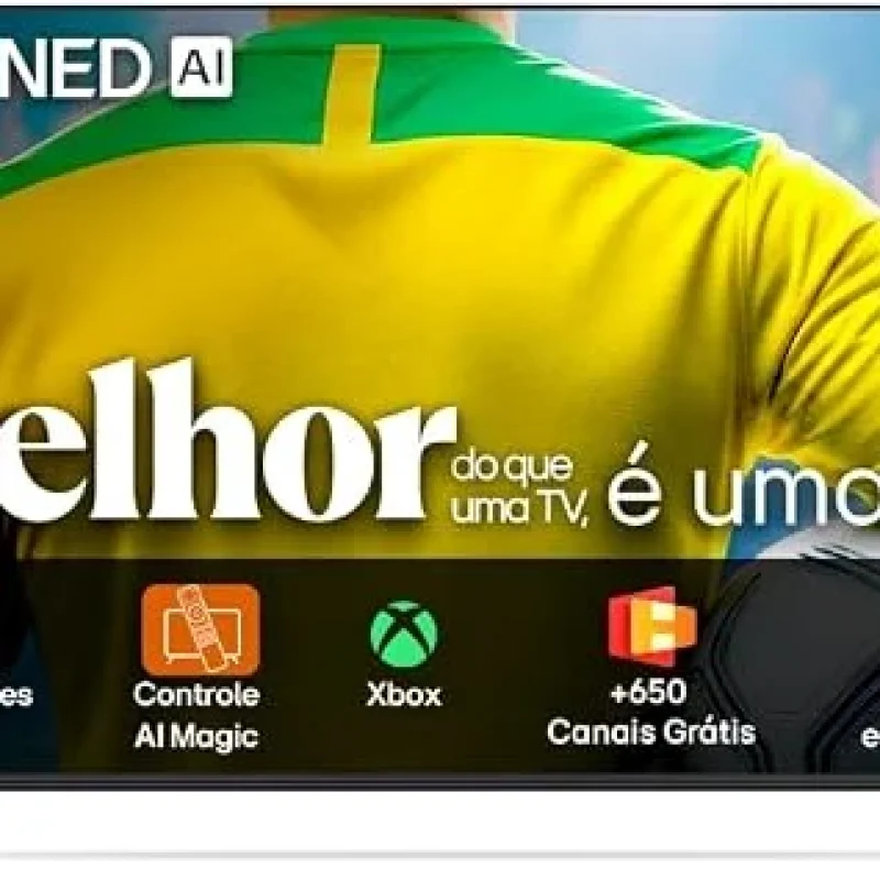 Smart TV 4K 50 LG QNED73 Portal de Games Processado…