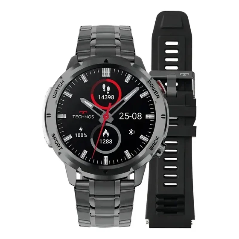 Smartwatch Masculino Technos Connect Troca Pulseira Preto TSPORTSCAB/6F