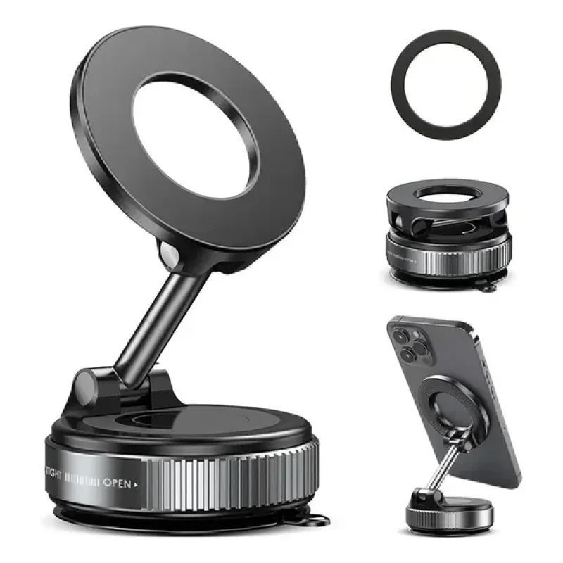 Suporte Celular Carro Magnético Rotativo 360dobrável Ventosa