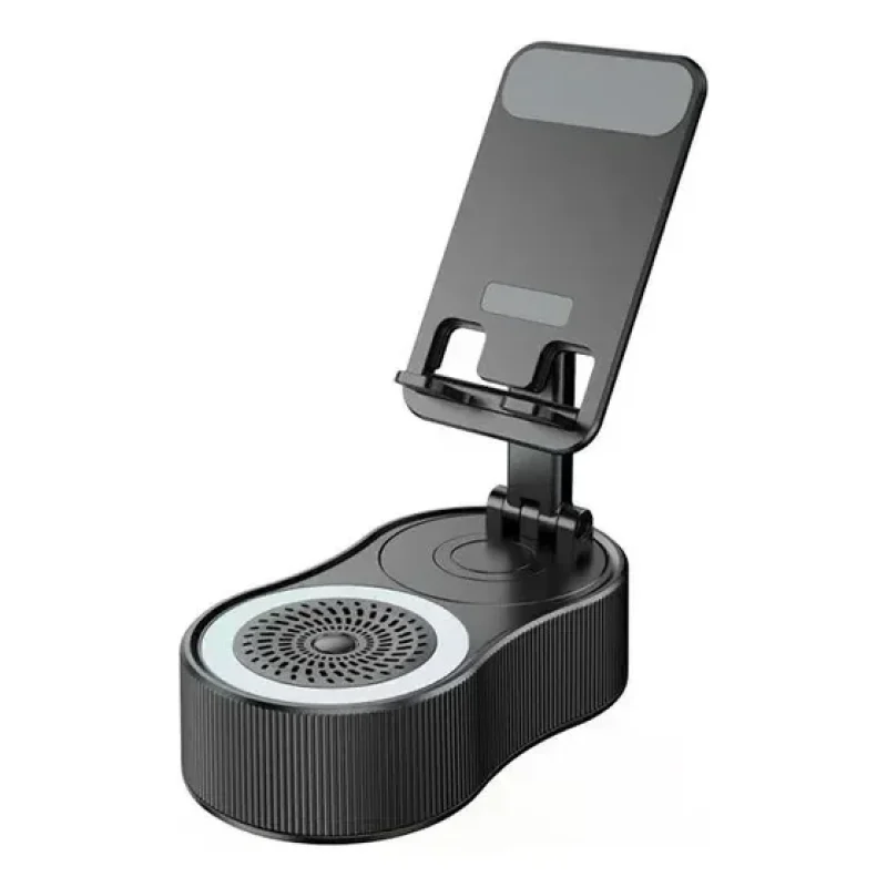 Suporte De Celular De Mesa Com Alto-falante E Base Giratória 360°