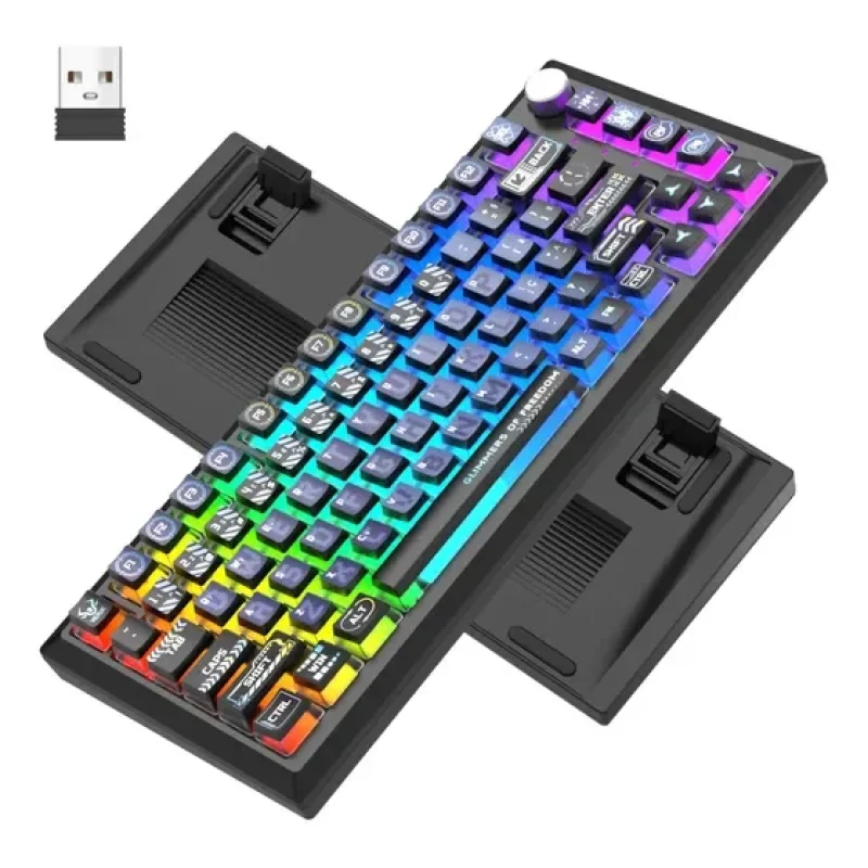 Teclado Mecânico K818 Bluetooth 5.0/2.4ghz Rgb Hot Swap