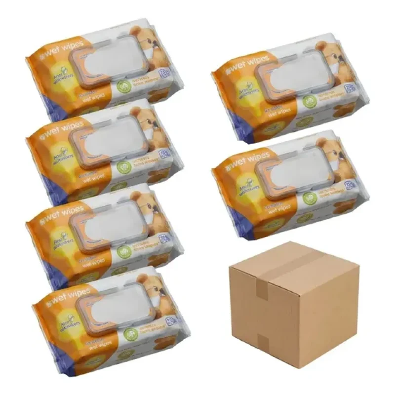 Toalhas Umedecidas Super Baby 840u Kit 6 Pacotes Green Hipoalergênicas