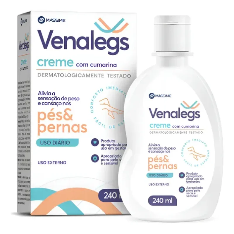 Venalegs Creme 240ml Pernas E Pés Com Curmarina Massime Suave