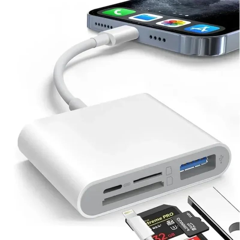 adaptador lightning leitor