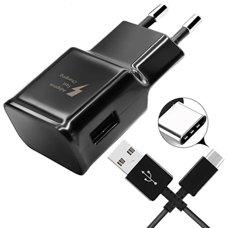 carregador tipo c preto