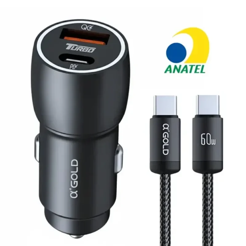 carregador veicular turbo 60w