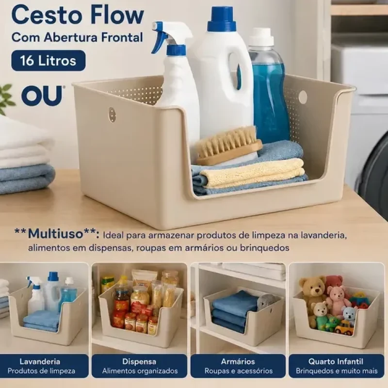 cesto organizador flow abertura