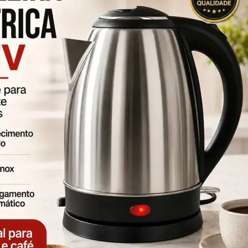 chaleira elétrica jarra inox