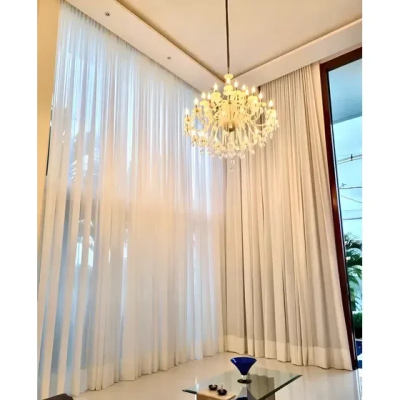cortina linho flame gaze