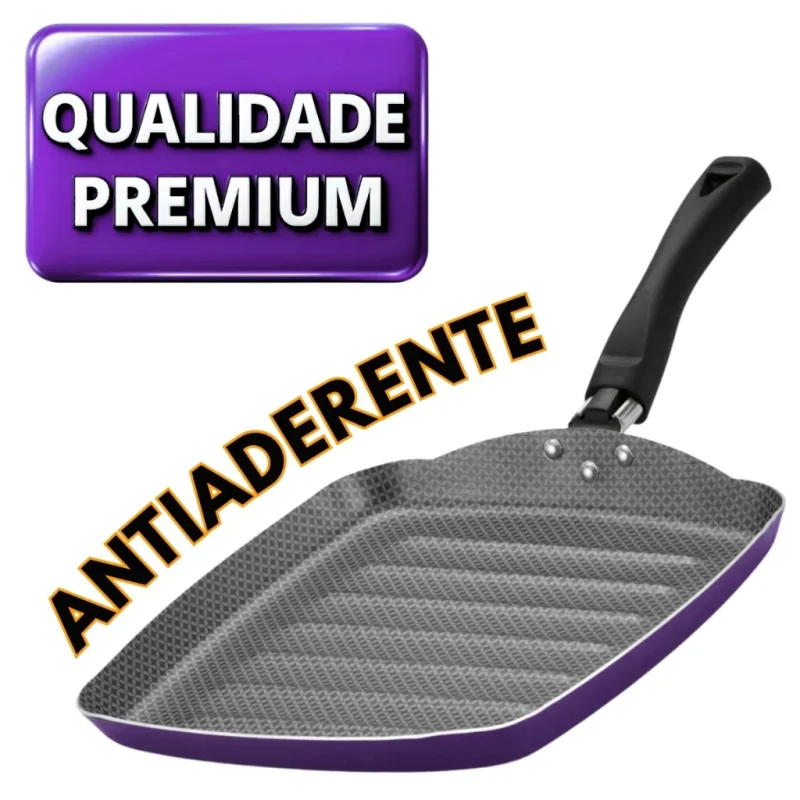 frigideira grill antiaderente