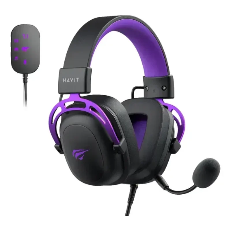 headset gamer preto roxo