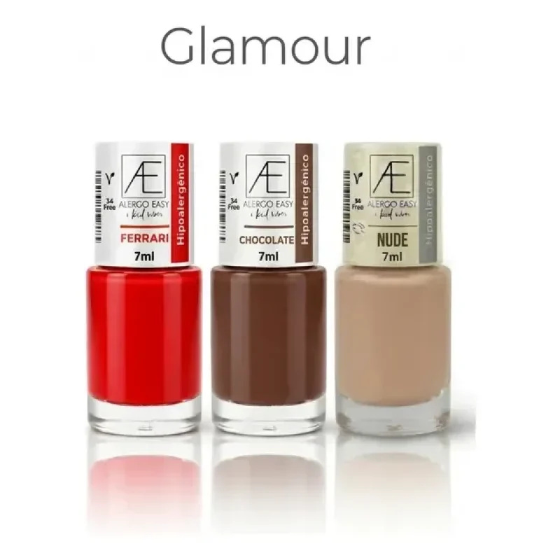 kit 3 esmalte hipoalergenico