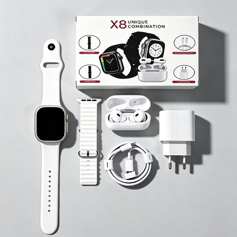 kit Smartwatch Relógio Inteligente 2026 Novo X8 2.2 Polegadas Para iOS Android Completo 6 ...