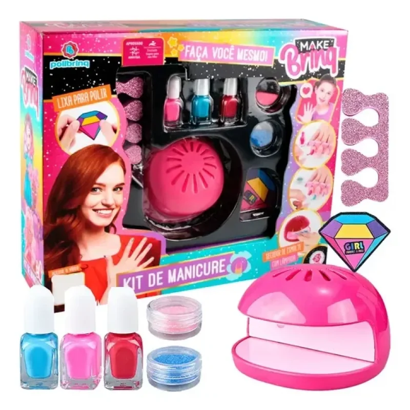 kit brinquedo manicure e