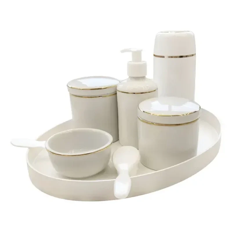 kit higiene bebê porcelana