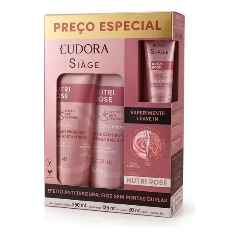 kit nutri rose shampoo