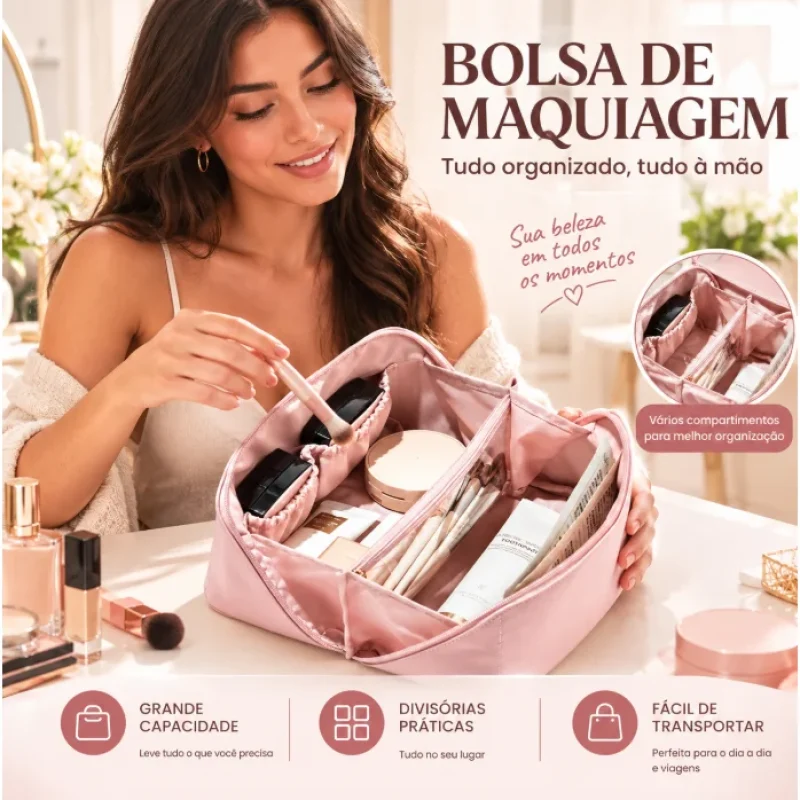 necessaire maquiagem divisórias