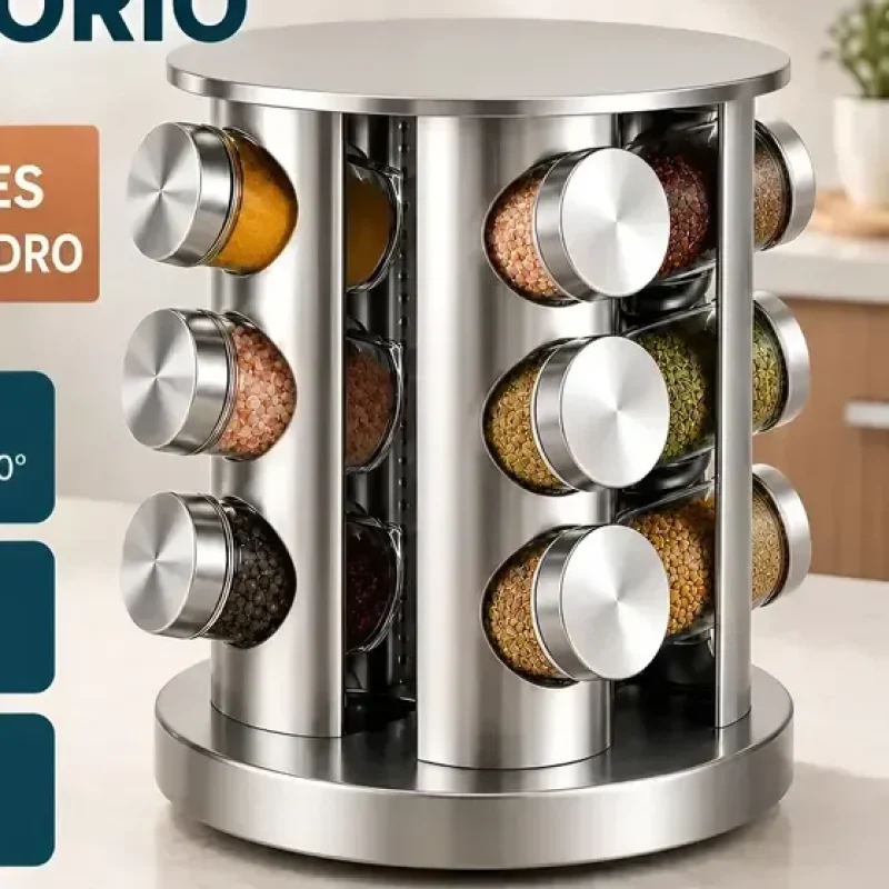 porta temperos condimentos inox