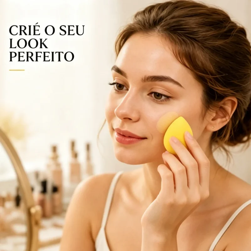 puff maquiagem gota