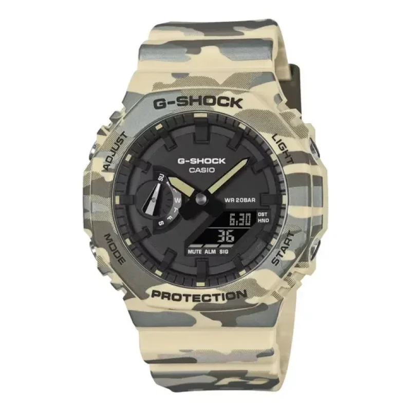 relogio camuflado bege