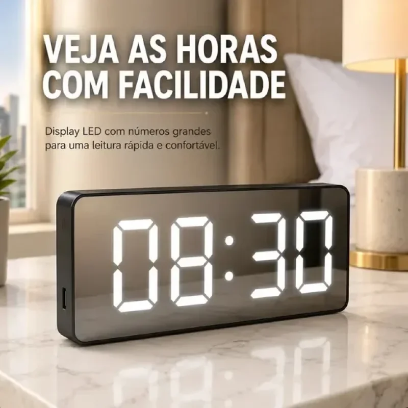 relógio digital despertador