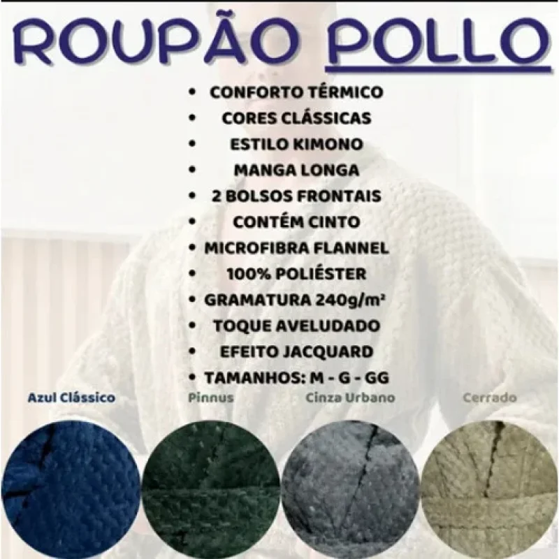 roupão flannel inverno