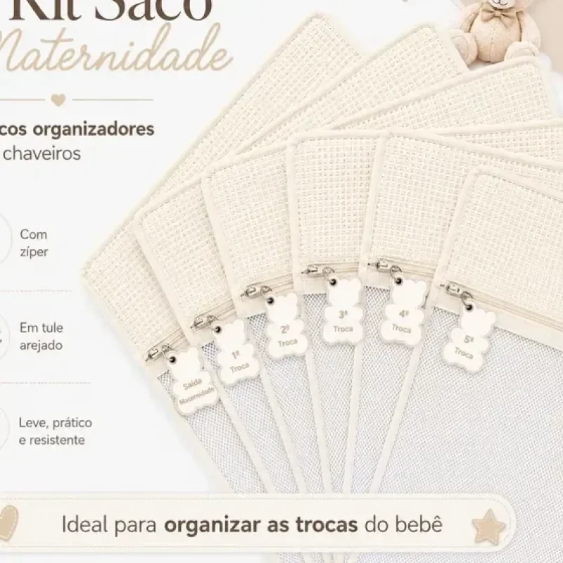sacos organizador maternidade viagem