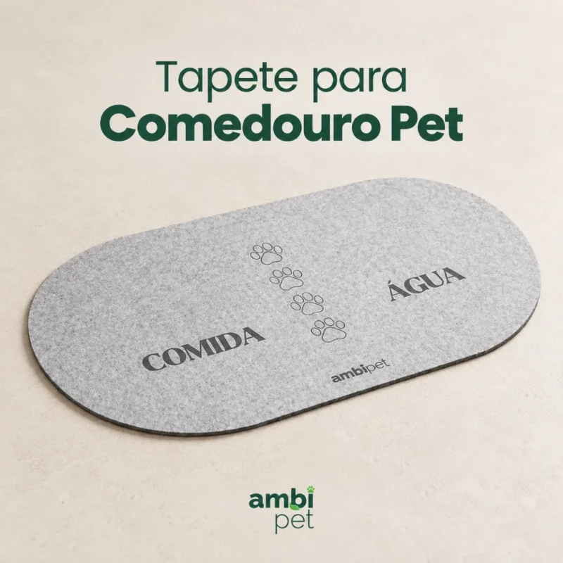 tapete comedouro pet